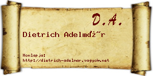 Dietrich Adelmár névjegykártya